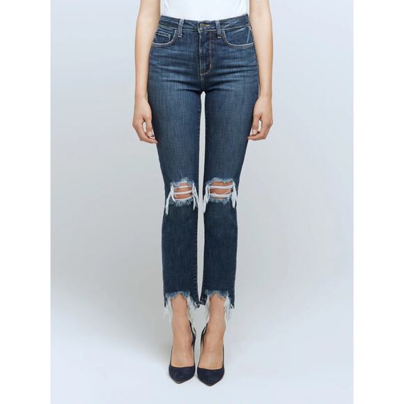 L'AGENCE High Line Distressed Skinny Jeans Size 26 - Picture 1 of 5